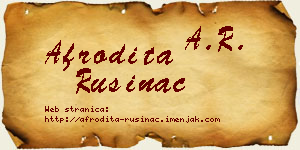 Afrodita Rusinac vizit kartica